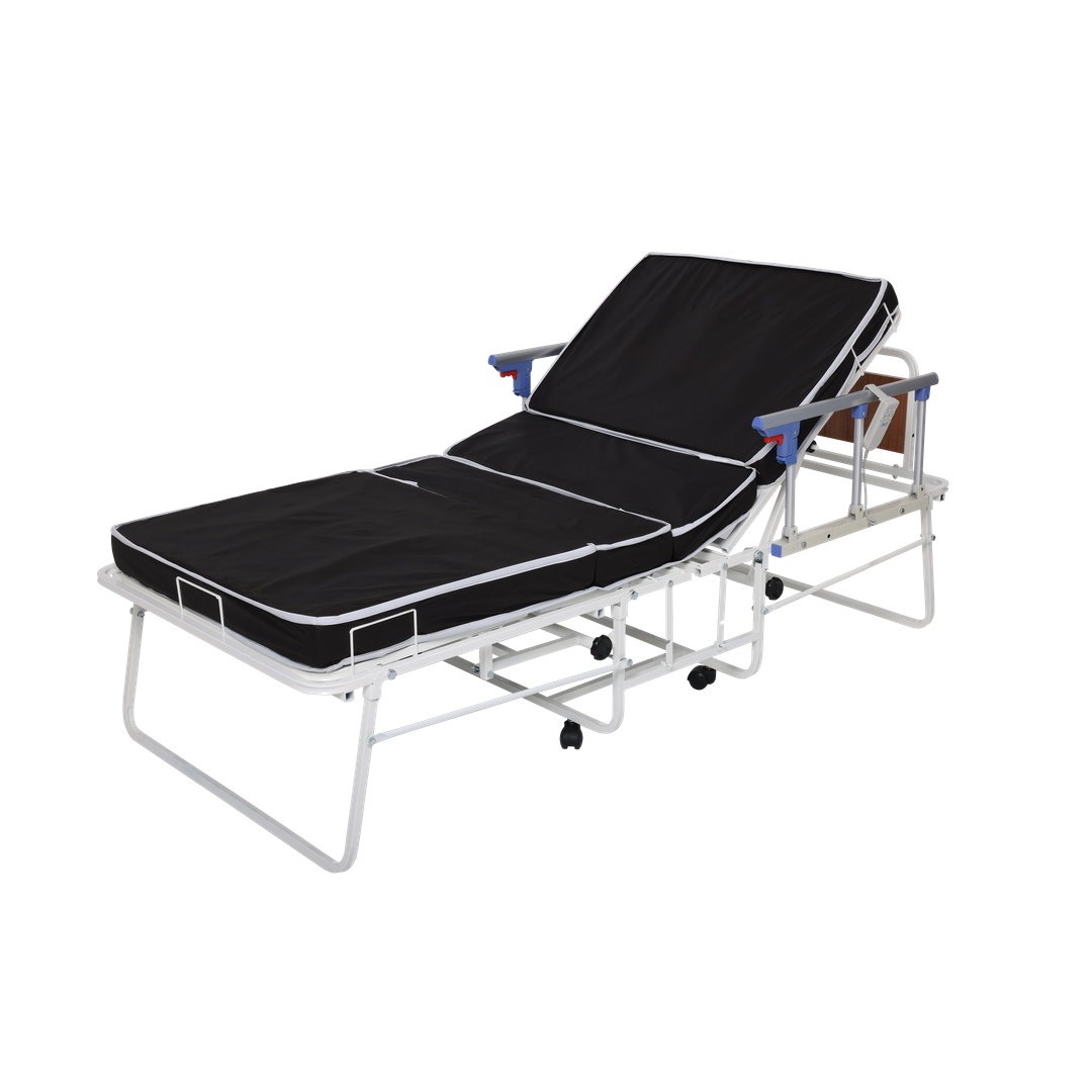 Libor AZKA DF01 Dual Motorlu Alümi̇nyum Korkuluklu Katlanabi̇li̇r Hasta Karyolası